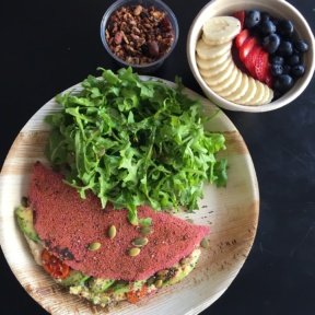 Gluten-free crepe and acai bowl from Market Ipanema